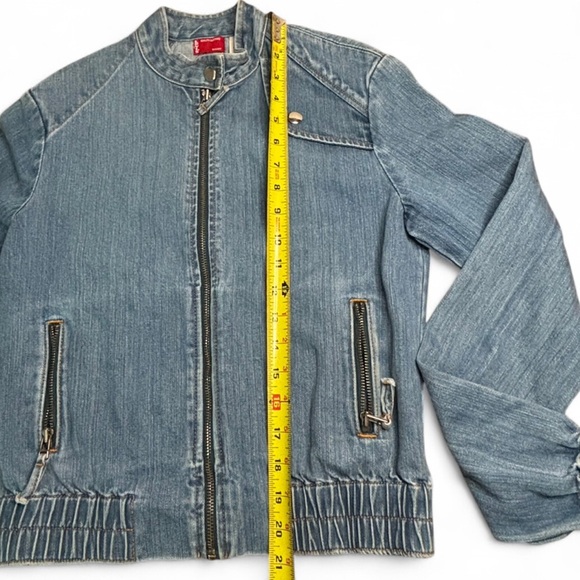 Levi’s Women’s Denim Moto Jacket 77445 Sz S Light Wash Made in Hong Kong - Picture 4 of 7